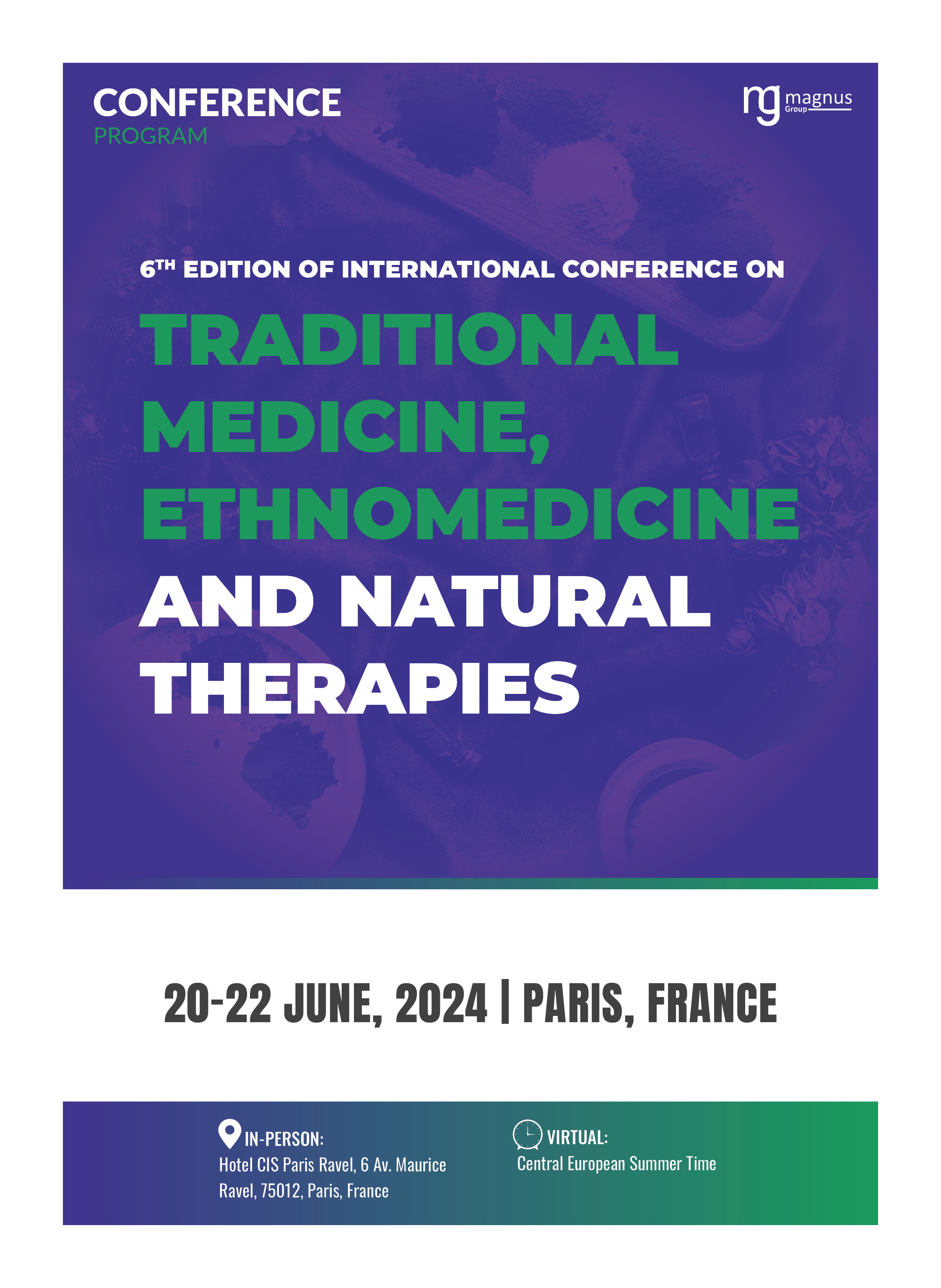 Traditional Medicine 2024 | Paris, France Program